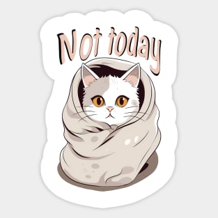 Kitty in a blanket Sticker